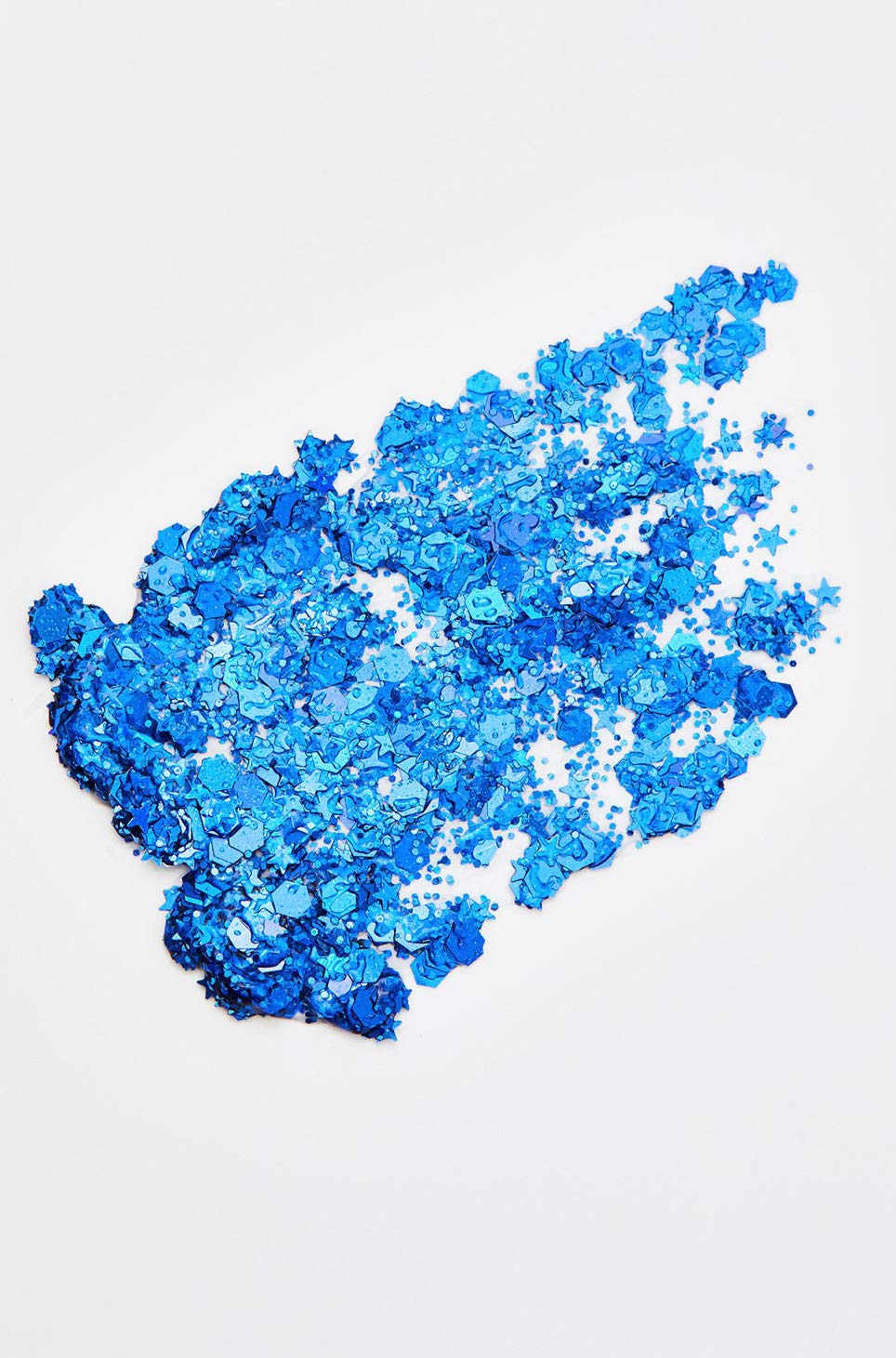 Neva Nude Face and Body Glitter Keychain - Chunky Glitter in Aloe for Festivals, Raves, and More | Cosmetic Grade | Super Sparkly (Poseidon Deep Blue