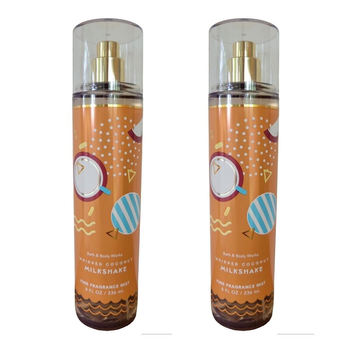 Bath & Body Works Fragrance Mist 2-Pack 8oz Each (Whipped Coconut Milkshake)