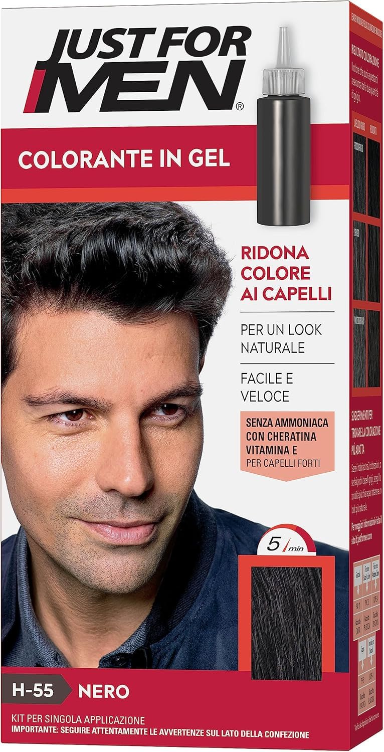 Just For Men Shampoo In #H-55 Haircolor Real Black (2 Pack)