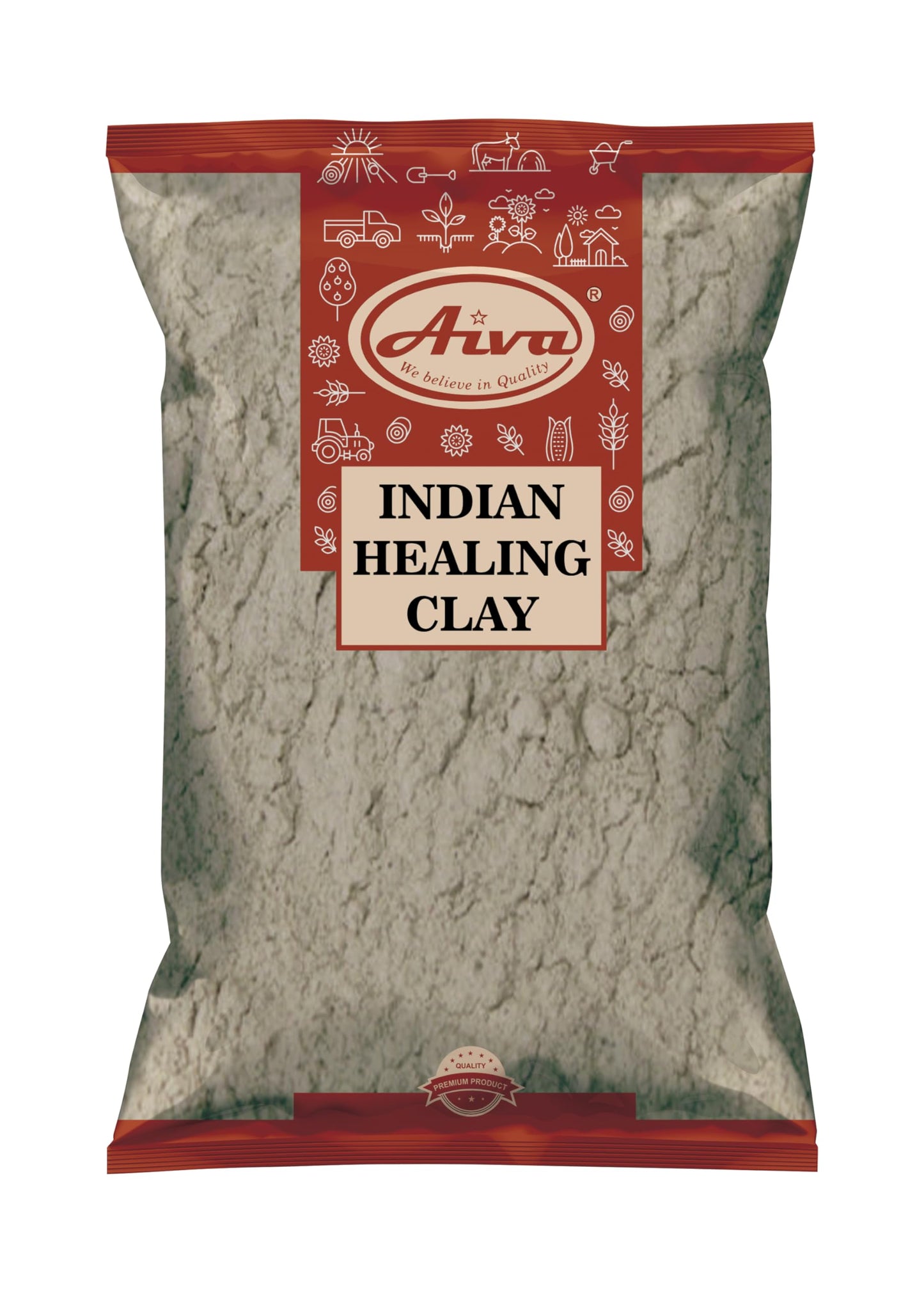Aiva Indian Healing Clay | Deep Pore Cleansing Facial & Body Mask | Healthcare 100% Natural Calcium Bentonite Clay - 1lb