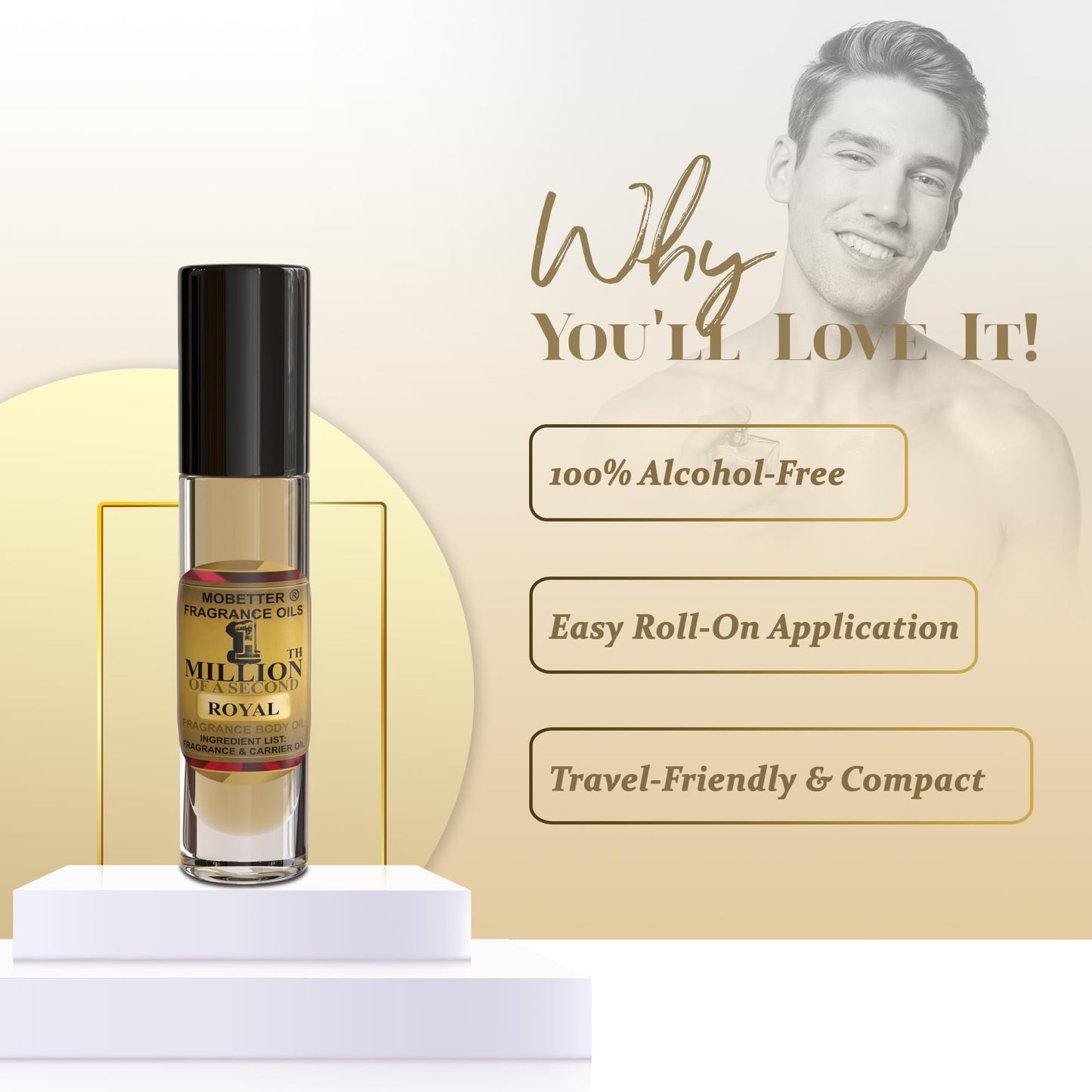 MOBETTER FRAGRANCE OILS 1 Millionth of a Second Royal Men Cologne Body Oil Beauty & Personal Care MOBETTER FRAGRANCE OILS