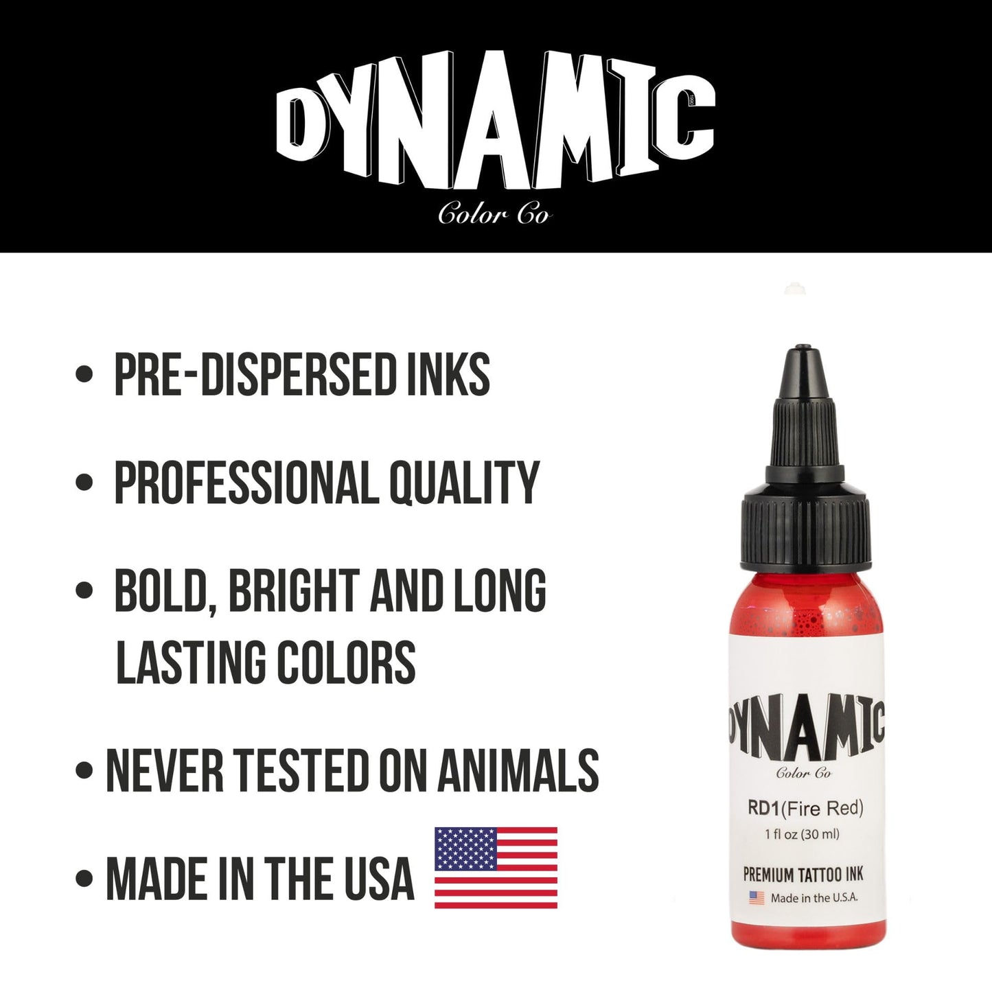 Dynamic Color Fire Red Tattoo Ink, Made in USA Since 1990, 1 oz Beauty and Personal Care Dynamic Color Co