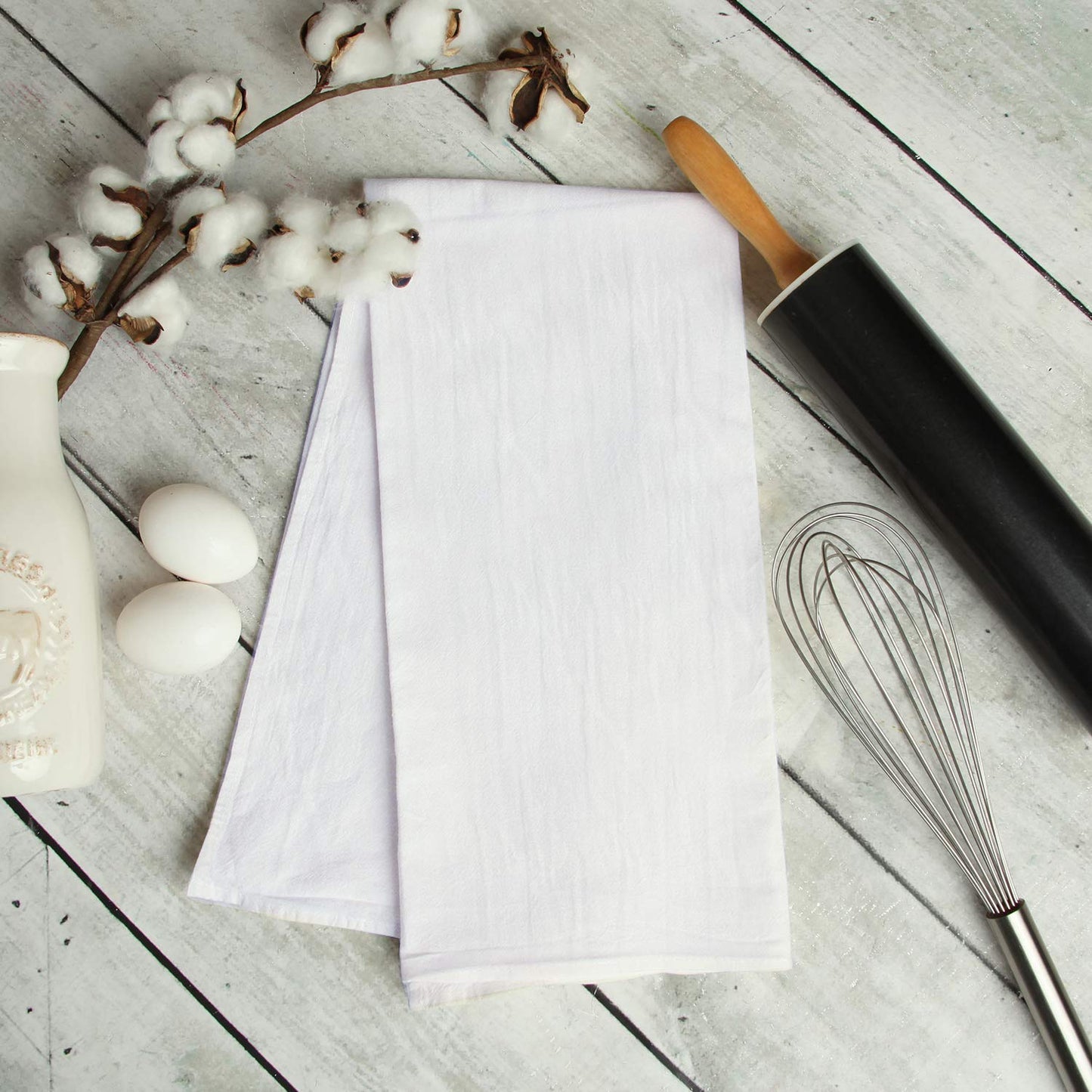 Utopia Kitchen 12-Pack White Flour Sack Towels – 28x28”, 100% Cotton, Highly Absorbent Tea & Dish Cloths for Cleaning & Drying