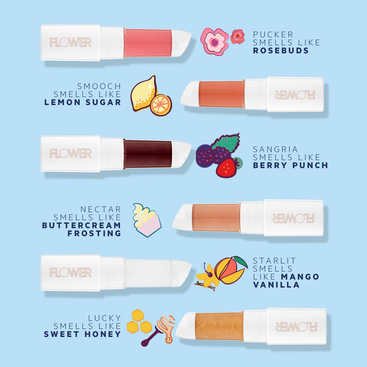 FLOWER BEAUTY By Drew Barrymore Petal Pout Lip Mask - Hydrating + Moisturizes Lips - Mango + Cocoa Butter - Lip Tint - Natural Color + Semi-Glossy