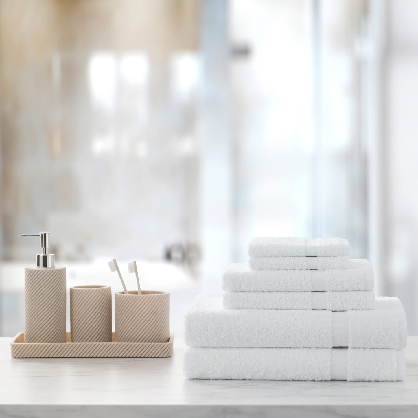 Arkwright Admiral Spa Hand Towels Bulk - Pack of 12 - Lightweight Absorbent Bathroom Towel, Quick Dry Cotton, Perfect for Home, Resort, Spa…