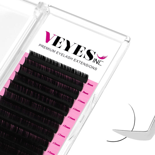 VEYES INC Classic Volume Lash Extensions 0.03-0.20 J/B/L/C/CC/D/DD Curl 5-25mm Mixed & Single Length Tray, Premium Silk Eyelashes, Professional Beauty and Personal Care VEYES INC Default Title
