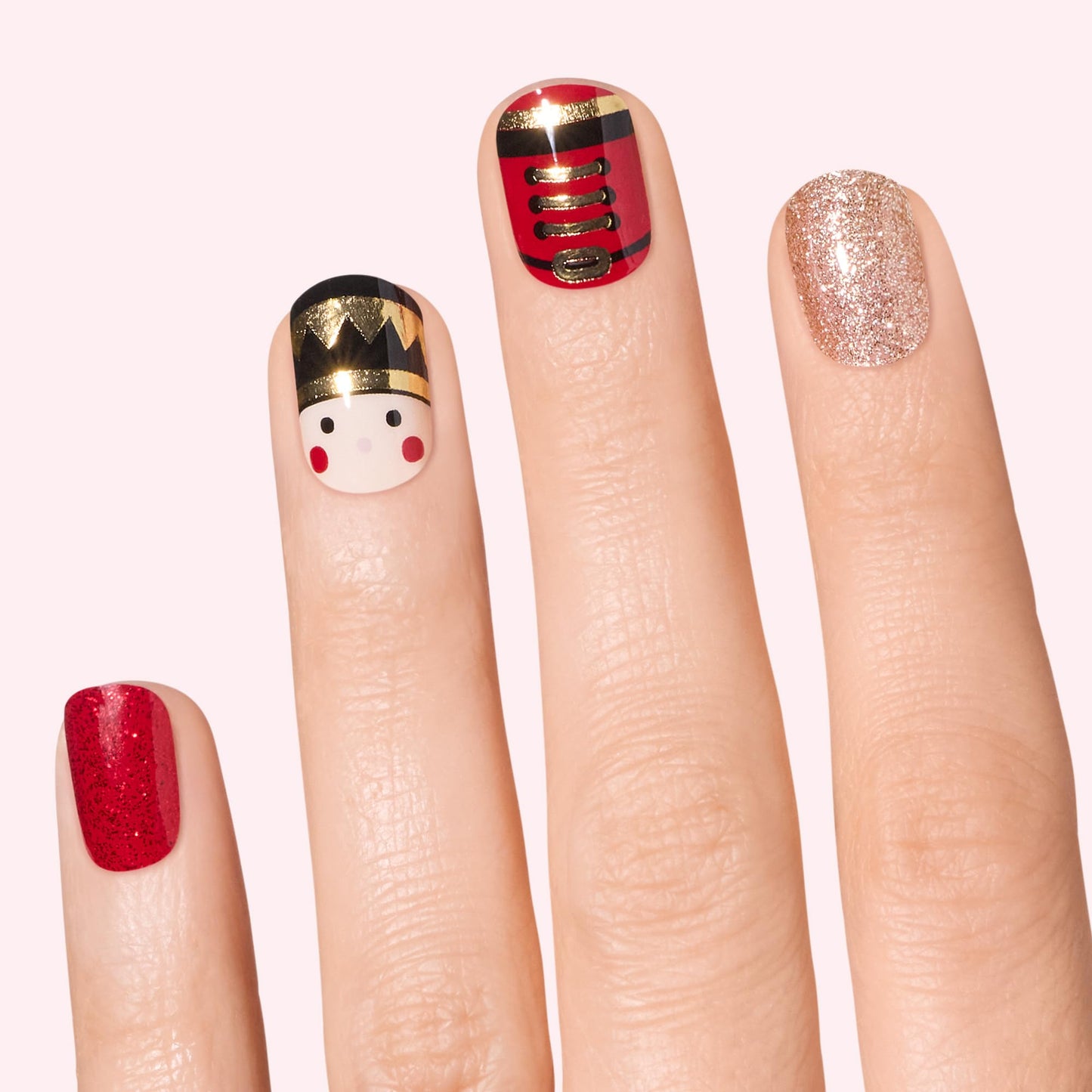 Dashing Diva Gloss Nail Strips - Toy Soldier - UV Free, Chip Resistant, Long Lasting Gel Nail Stickers - 3-Piece Manicure Set - Contains 32 Wraps, 1 Beauty & Personal Care Dashing Diva