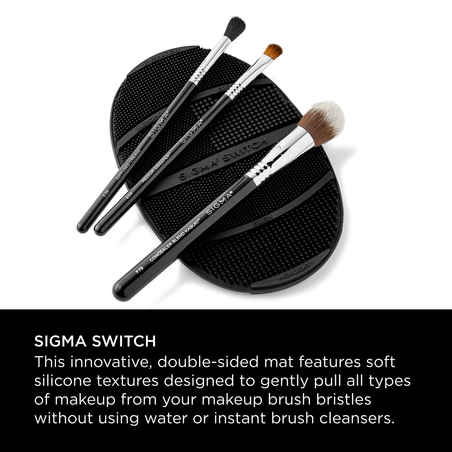 Sigma Switch by Sigma Beauty - Silicone Makeup Brush Cleaner for Switching Shades and Pigments, Switch Cleaning Mat for Superior Makeup Brush Cleaning