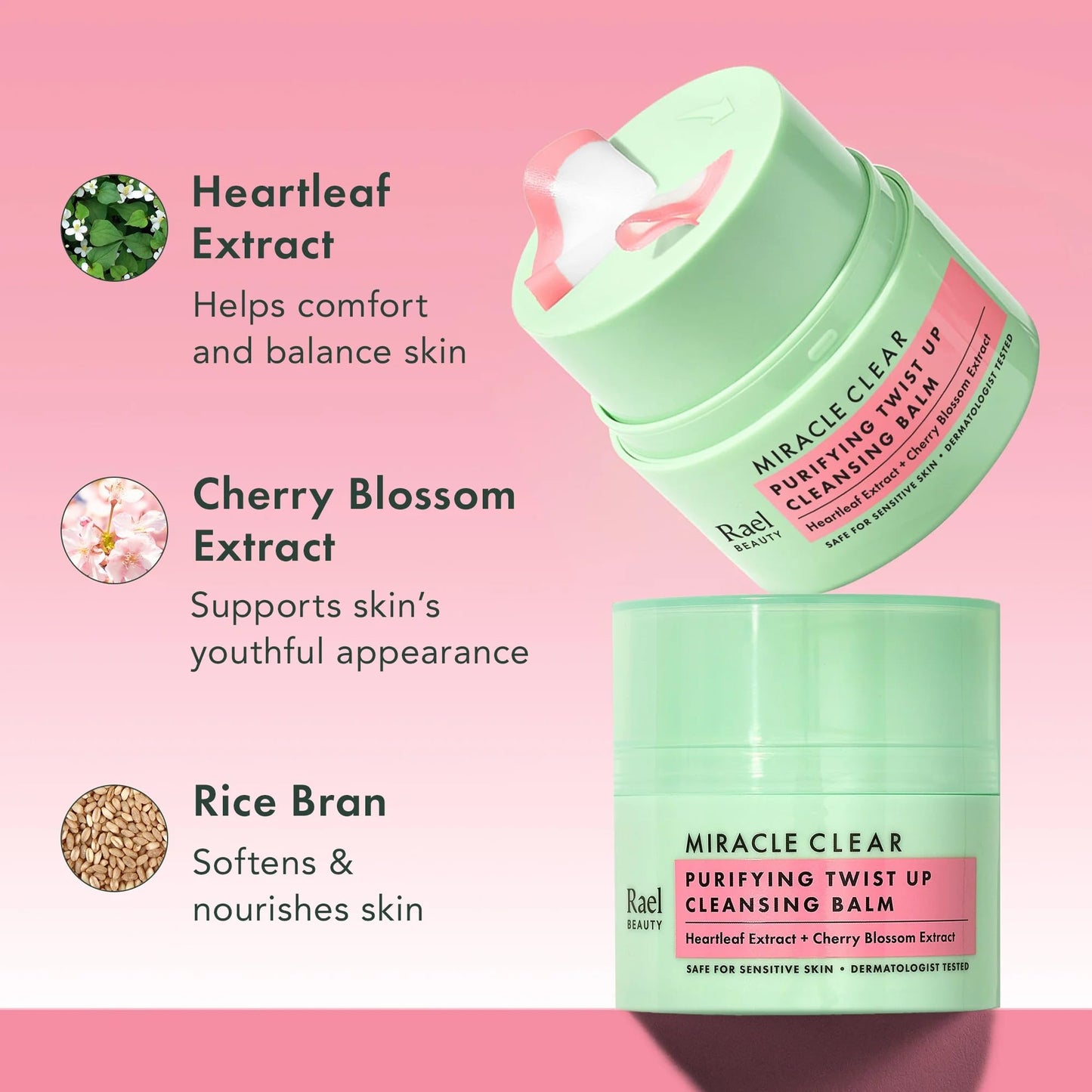 Rael Miracle Clear Facial Cleanser Face Wash (Cleansing Balm, 1.69 oz) Beauty and Personal Care Rael