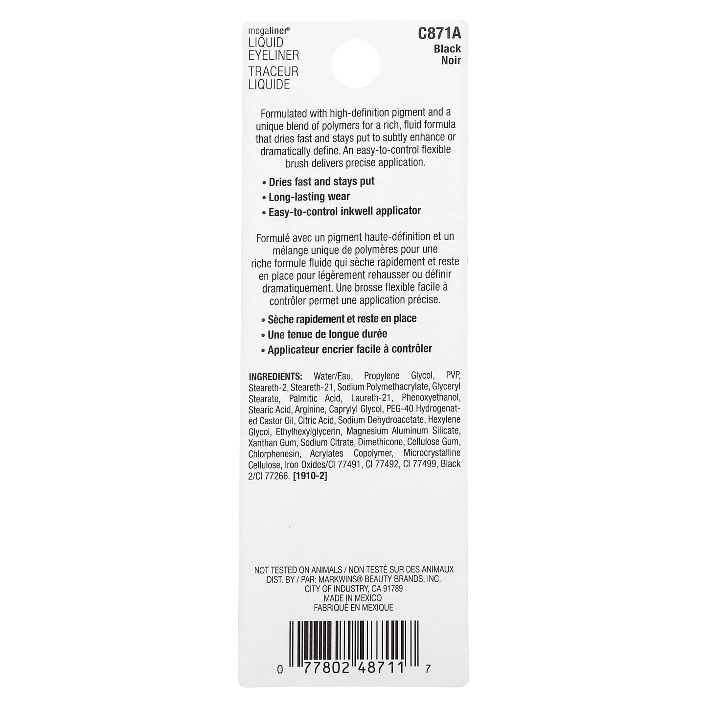 wet n wild MegaLiner Liquid Eyeliner - Black (packaging)