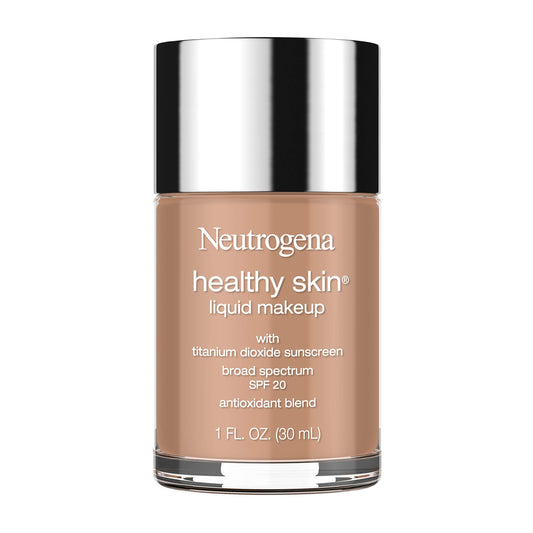 Neutrogena Healthy Skin Liquid Makeup Foundation, Broad Spectrum SPF 20 Sunscreen, Lightweight & Flawless Coverage Foundation with Antioxidant Vitamin