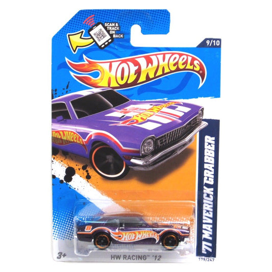 Hot Wheels - '71 Maverick Grabber (Purple) - HW Racing 12 - 9/10 ~ 179/247 [Scale 1:64]