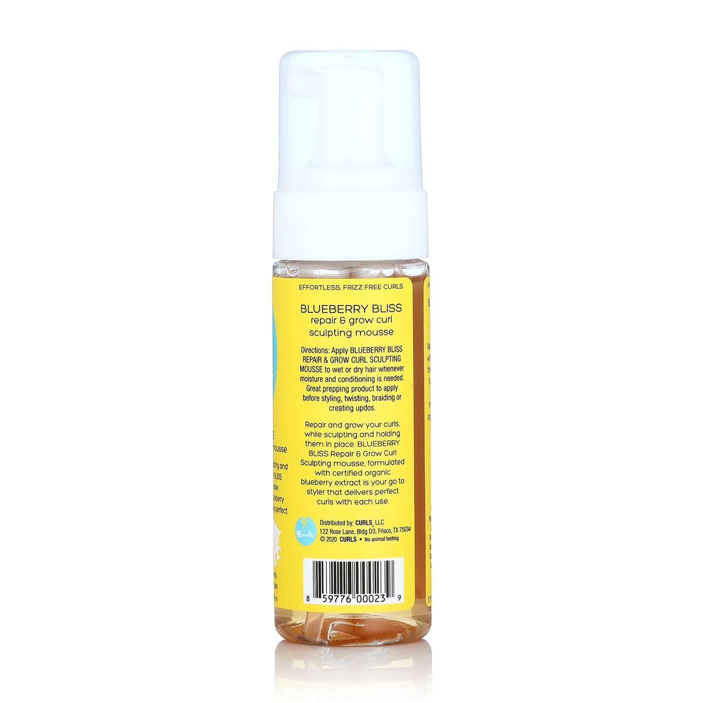Curls Blueberry Bliss Sculpting Mousse - 5.75 oz, For Textured, Coily, and Curly Hair, Styling Hair Mousse Great for Twist Outs and Wash & Go's