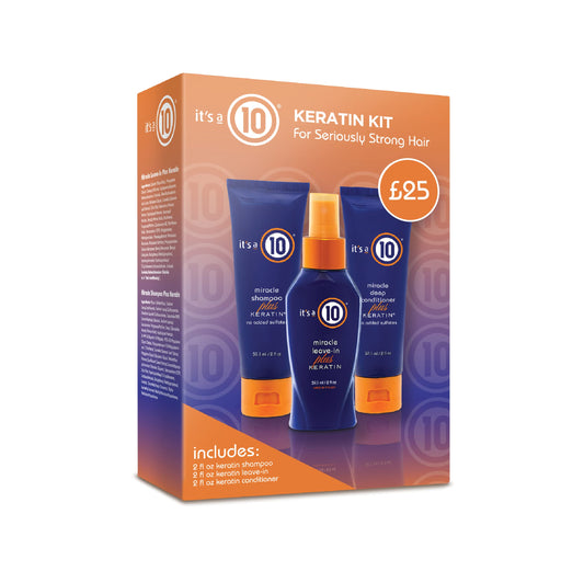 It's a 10 Haircare Miracle Leave-In Plus Keratin Travel Set - 1 x 60 ml Shampoo 1 x Miracle Leave-in 1 x Deep Conditioner Beauty & Personal Care It's a 10 Haircare
