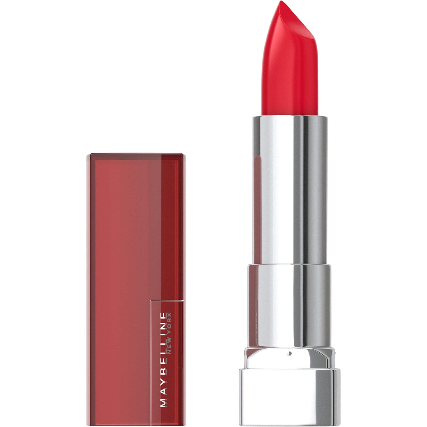 Maybelline Color Sensational Lipstick, Lip Makeup, Cream Finish, Hydrating Lipstick, Nude, Pink, Red, Plum Lip Color, Red Revolution, 0.15 oz;