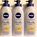 Nivea Lotion Oil-Infused Vanilla/Almond Oil 16.9 Ounce Pump (500ml) (3 Pack)