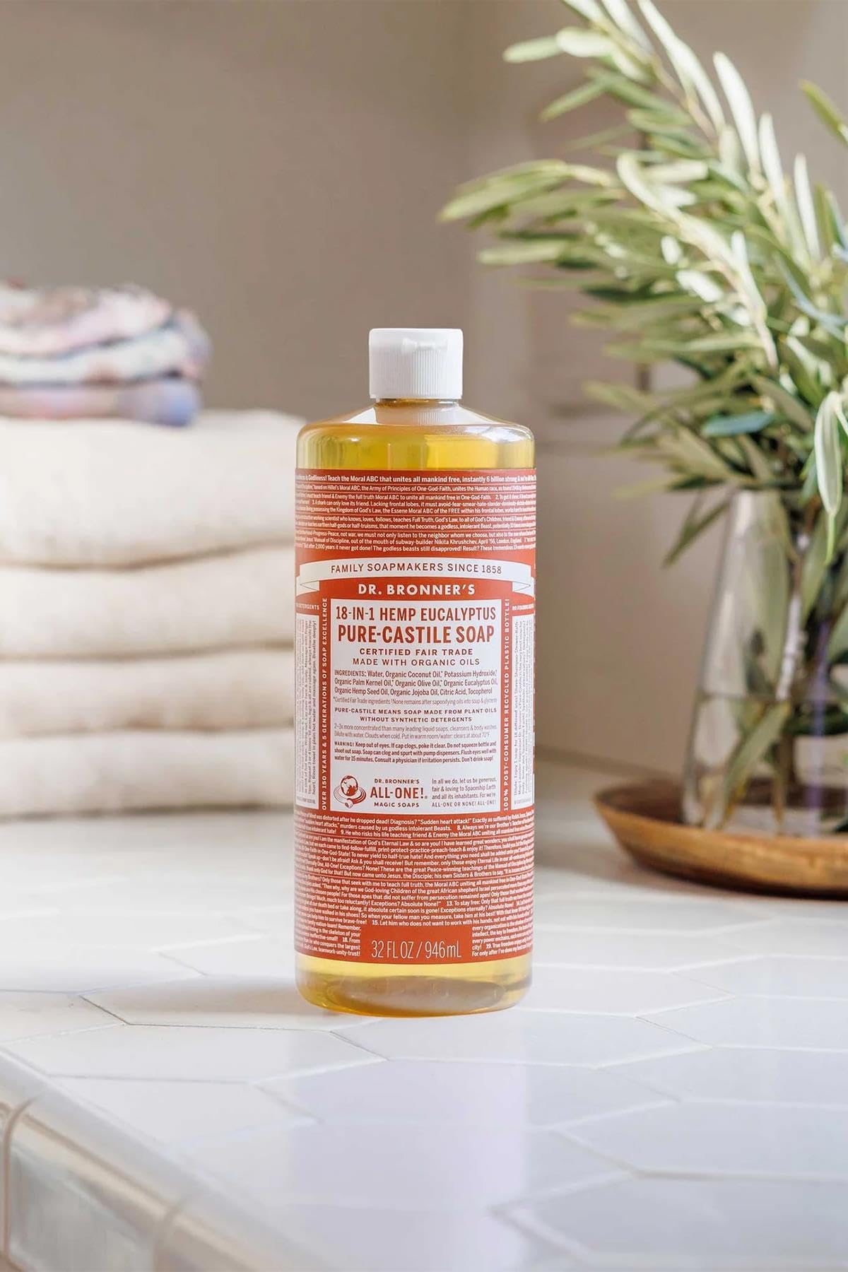 Dr Bronner Soap Liq Eucalypts 32 Ounces (6 pack)