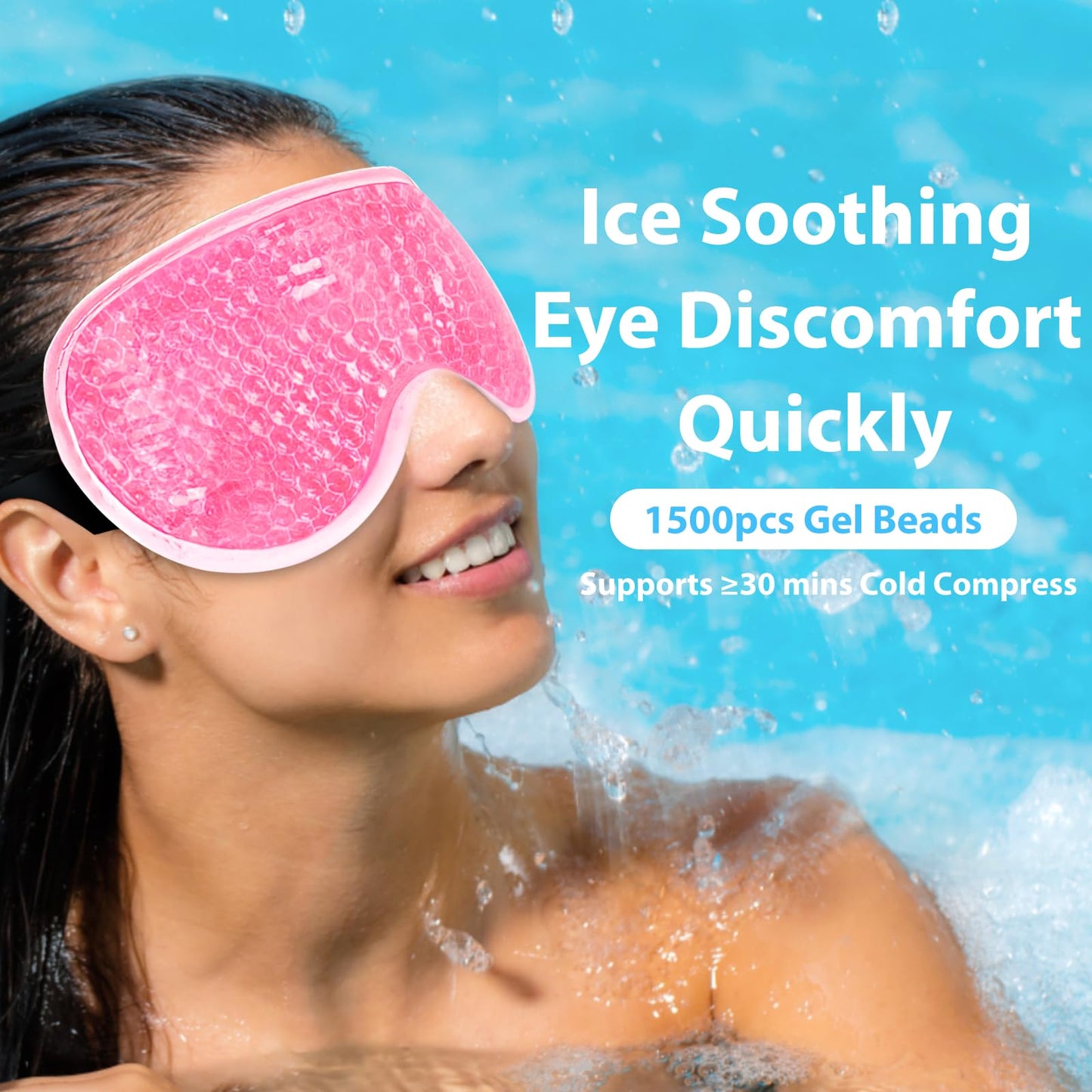 BeeVines Gel Eye Mask, 2 Pack Cooling Ice Masks for Puffy Eyes for Men & Women, Cold & Warm Compress for Post Surgery, Puffiness, Allergies, Sinuses Beauty and Personal Care BeeVines