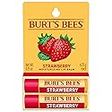Burt's Bees Lip Balm - Strawberry, Lip Moisturizer With Responsibly Sourced Beeswax, Tint-Free, Natural Origin Conditioning Treatment, 2 Tubes, 0.15