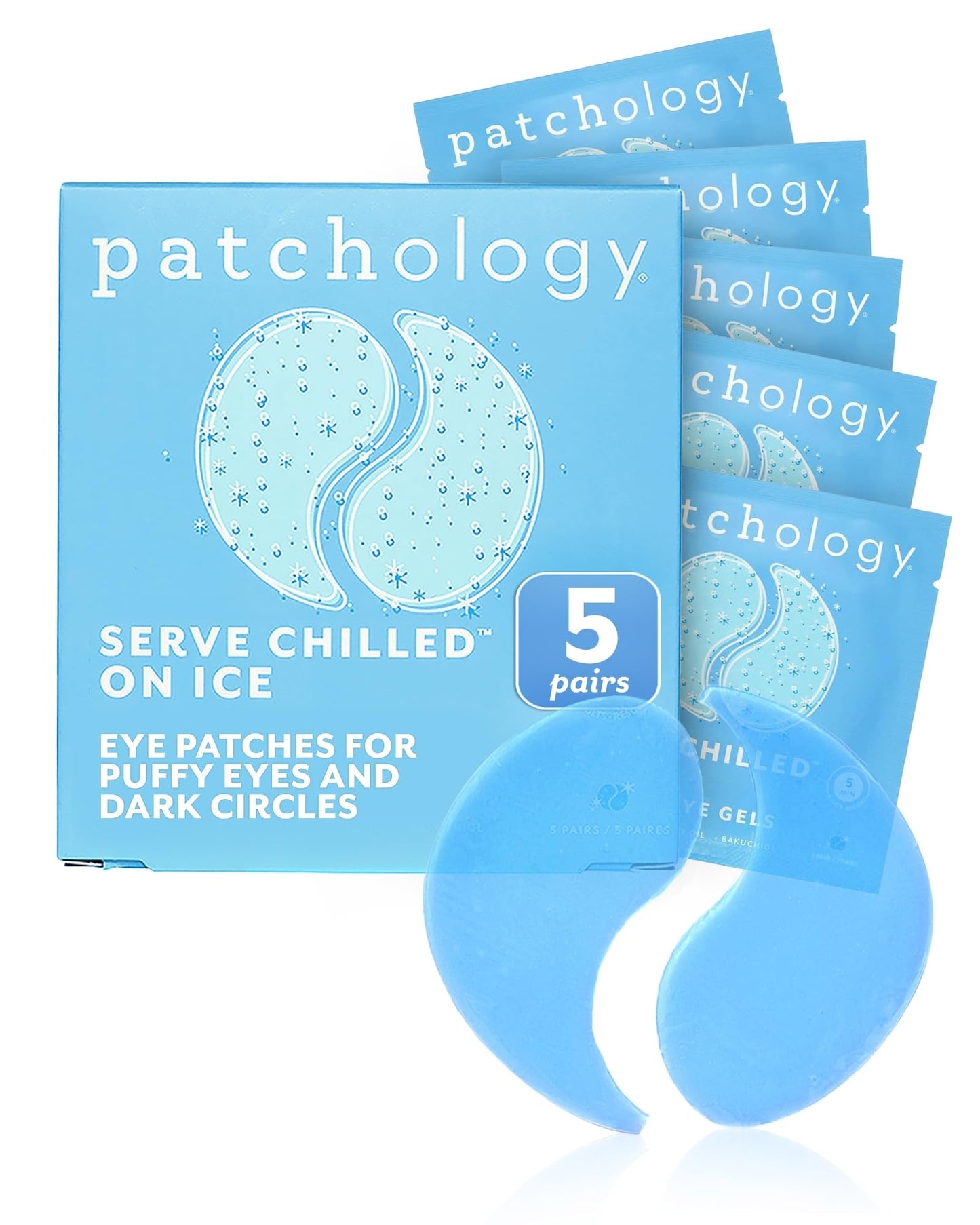 Patchology Iced Cooling Under Eye Mask Patches with Peptides, Cloudberry Oil & Bakuchiol - Firming & Soothing Eye Gels to Reduce Fine Lines and Under Beauty and Personal Care Patchology Default Title