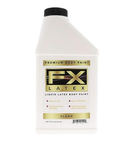 Liquid Latex Fashions- Ammonia Free Natural Face paint for Kids and Adults, Ideal for Artwork, Parties, School Plays, Cosplays and Concerts, Clear- 16