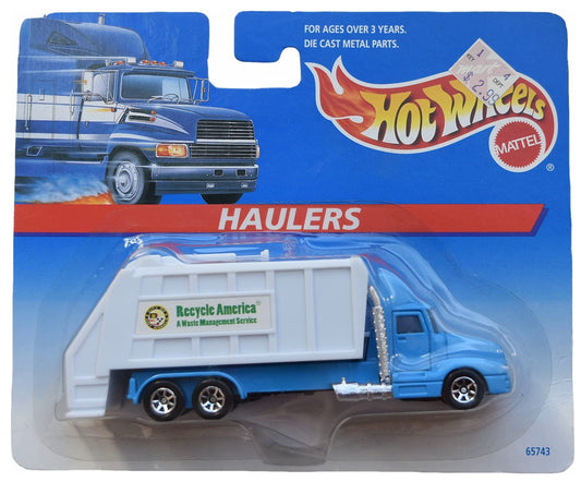 Hot Wheels Haulers, Recycle America [Blue/White] A Waste Management Service