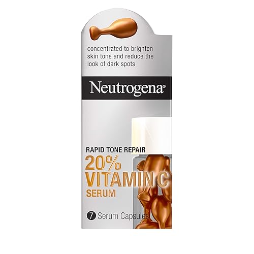 Neutrogena Rapid Tone Repair 20% Vitamin C Face Serum Capsules, Daily Facial Serum with Vitamin C to Help Brighten Skin Tone & Reduce Look of Dark