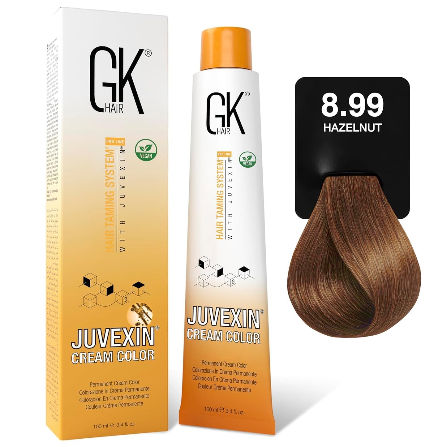 GK HAIR Global Keratin Professional Hair Color Cream Tube (3.4 Fl Oz/100ml) Nourishing & Cleansing Colors for Styling High Performance Long Lasting