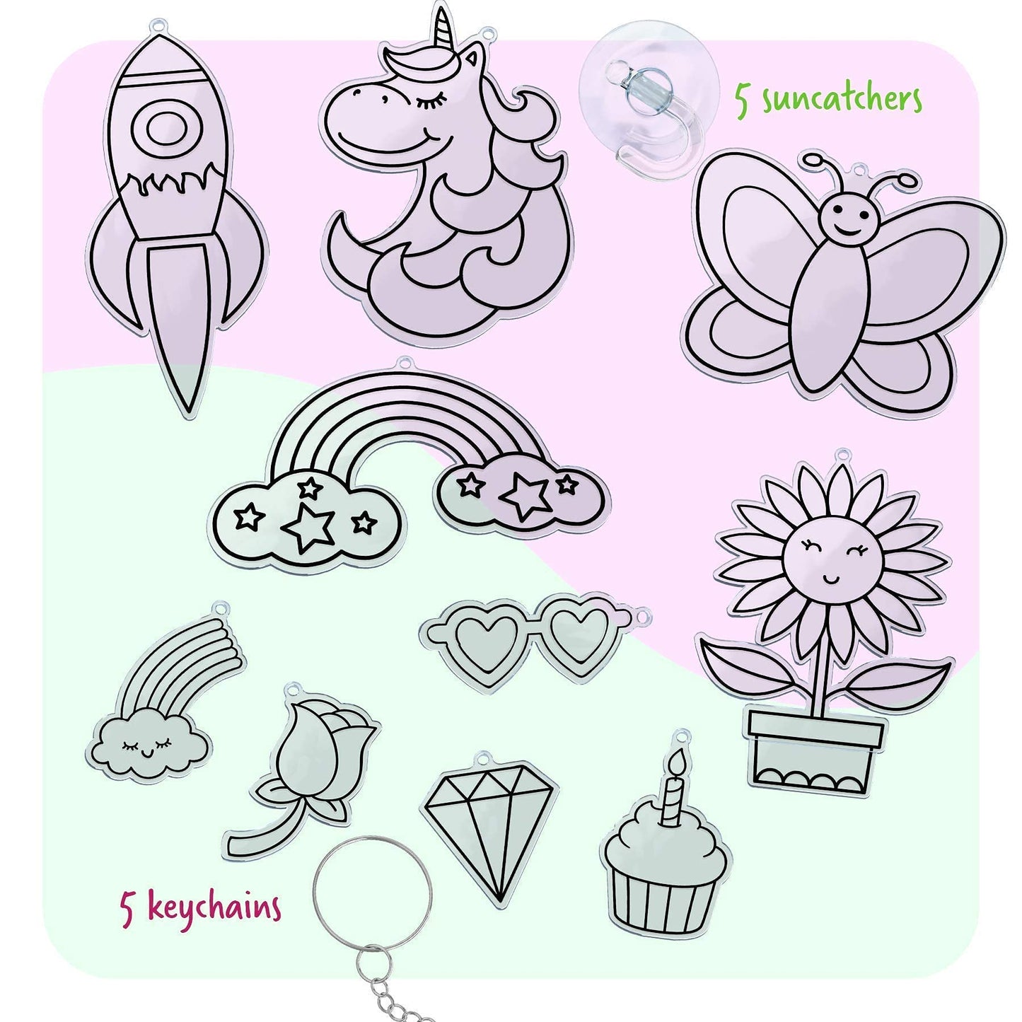 Dan&Darci Diamond Art Kit for Kids - Gem Painting Arts & Crafts Kits for Ages 6-12, Gifts for 6, 7, 8, 9, 10, 11, 12 Year Old Boy & Girl - Girls…