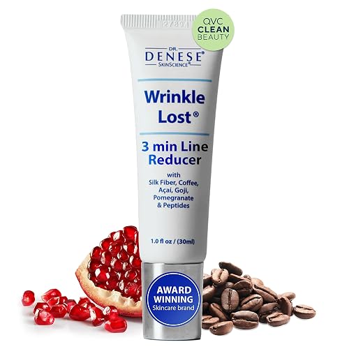 Dr. Denese Wrinkle Lost Line Reducer 1 oz - Hydrating Serum with Silk Protein Fiber Technology for a Smoother Appearance - Lightweight Daily Formula