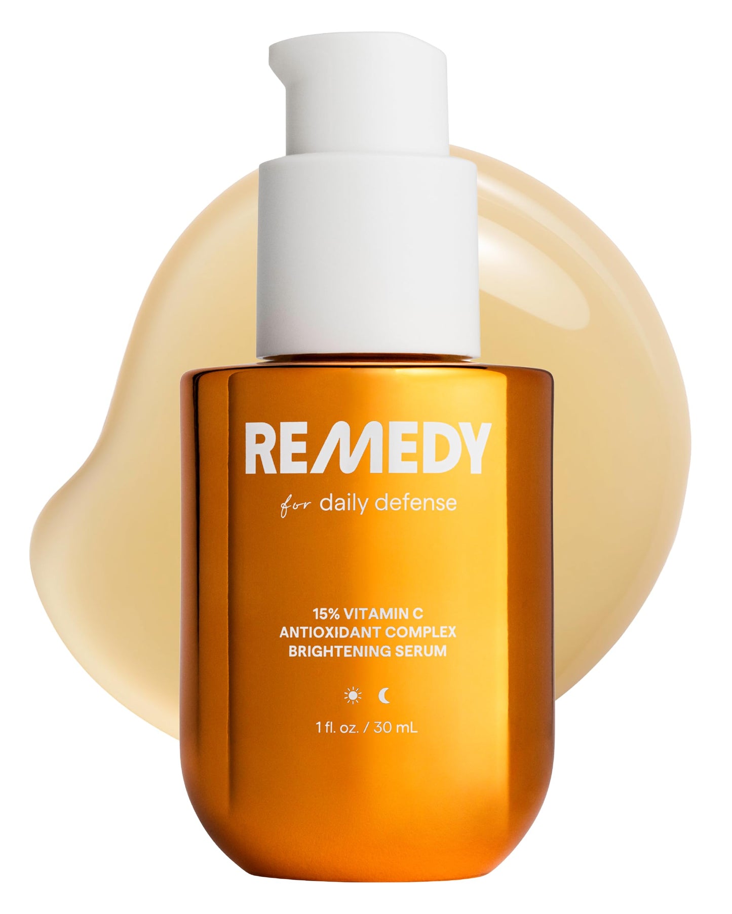 Remedy for Daily Defense | 15% Vitamin C Complex Brightening Serum | Stabilized Vitamin C with Next-Gen Antioxidants, Ferulic Acid, Ectoin | Fragrance Beauty and Personal Care Remedy Science