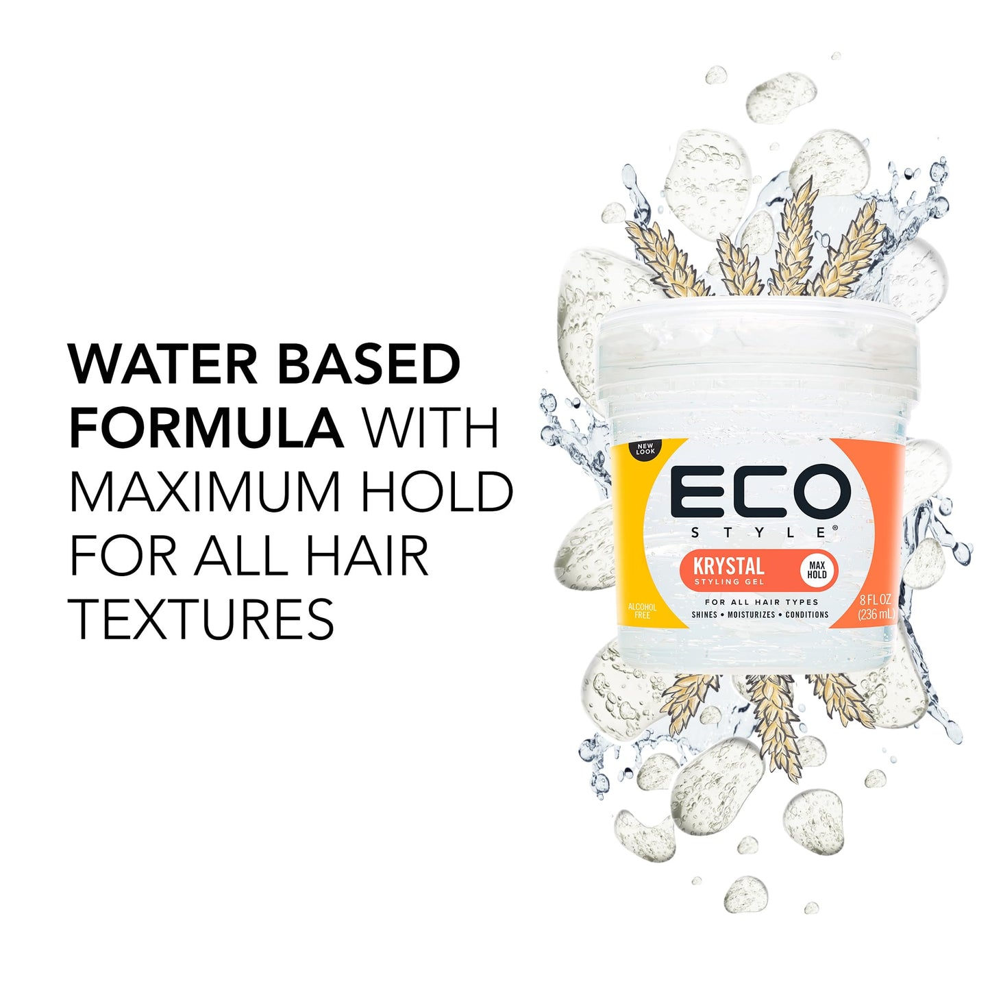 ECO Krystal Styling Gel, 16 Ounce