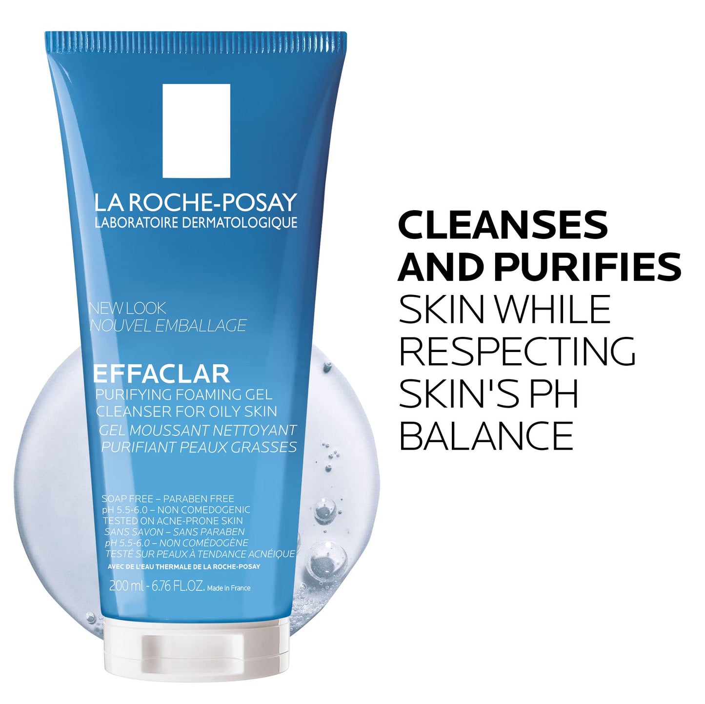 La Roche-Posay Effaclar Purifying Foaming Gel Cleanser for Oily Skin, With Zinc Pidolate To Remove Excess Oil & Shine, Alcohol Free & Oil Free, Face Beauty and Personal Care La Roche-Posay