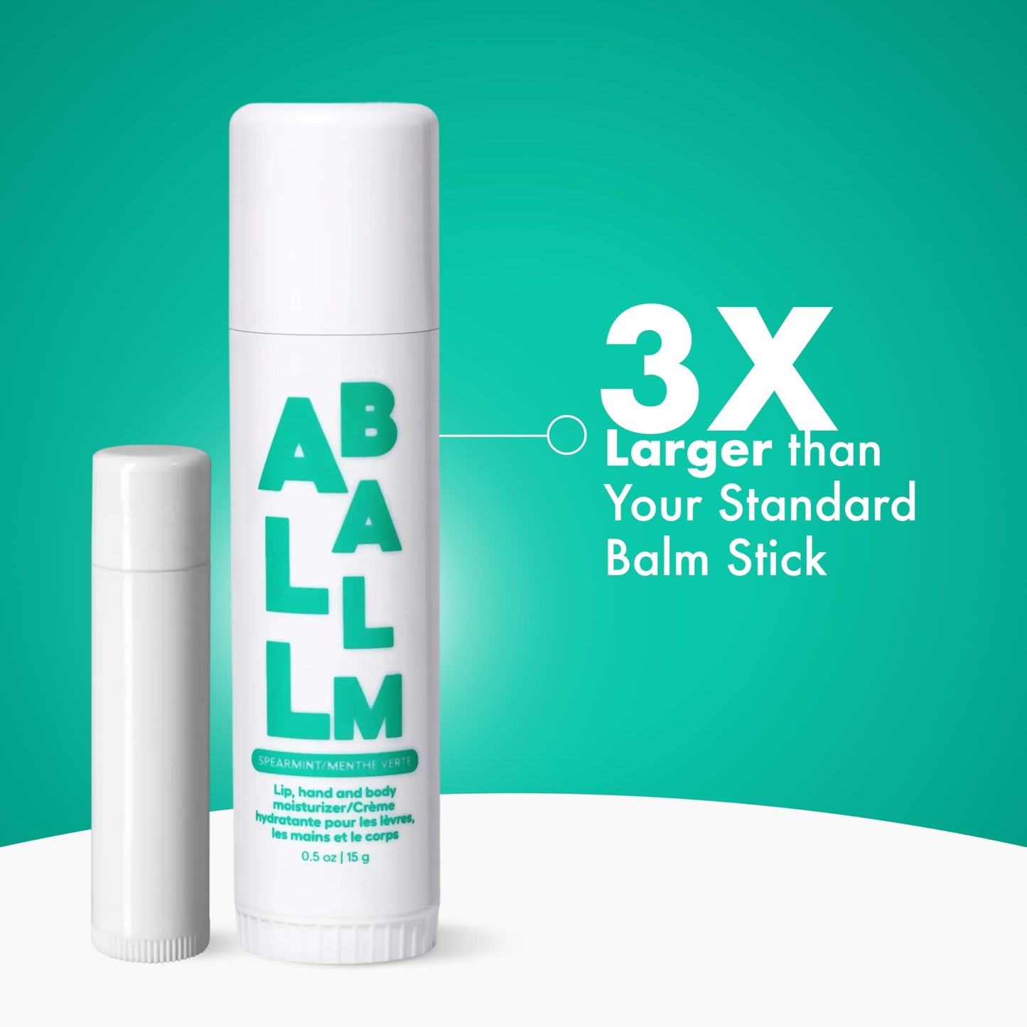 Zizia Spearmint Giant Multi All Balm Stick - Moisturizing and Hydrating Stick for Lips, Hands & Body - with Shea Butter, Jojoba Oil, Aloe Vera