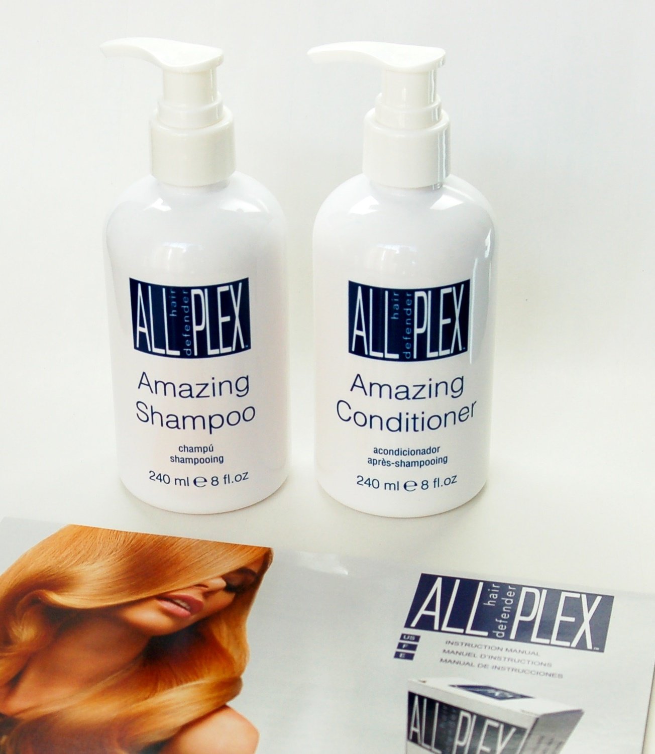 PLEX B.T Amazing Shampoo and Conditioner 8oz Duo - JKS International - Softens, Restores Damaged Hair - Hair Care - Shampoo and Conditioner Set