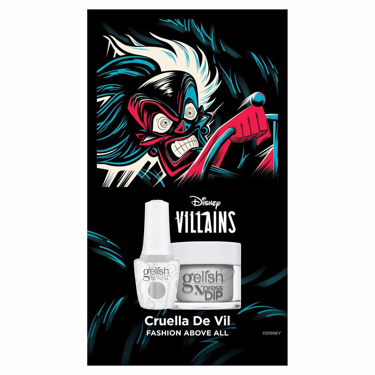 Gelish "Fashion Above All Disney Villains - Silver Metallic Beauty & Personal Care Gelish