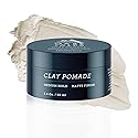 Oars + Alps Clay Hair Pomade for Men with Biotin, Kaolin Oil, Bentonite Clay, Jojoba Oil, Vitamin B7 & B5, Promotes Hair Growth, Medium Hold, Matte