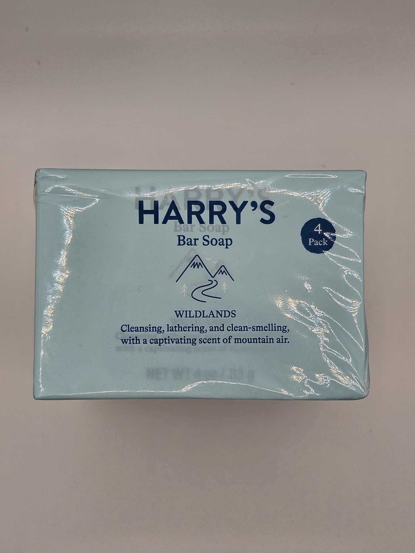 Harry's Wildlands Bar Soap, 4 Pack, 4 Oz Each, Blue