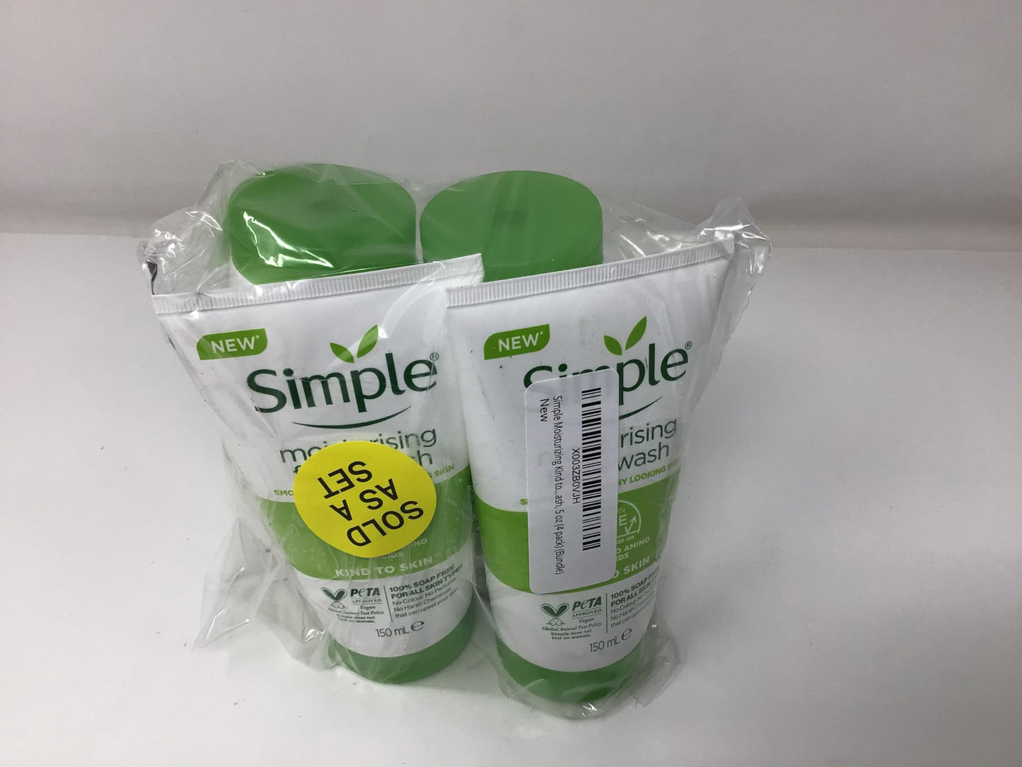 Simple Moisturizing Kind to Skin Face Wash, 5 oz (4 pack) (Bundle)