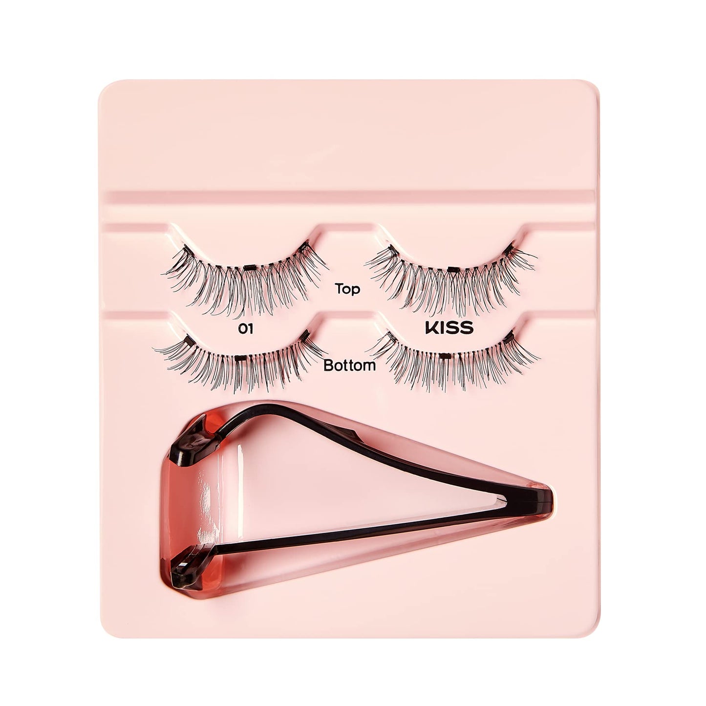 KISS Magnetic Lash 01, Synthetic False Eyelashes with Magnets Under and Over Your Upper Lashes, No Glue Needed, Lightweight, Reusable, Contact Lens