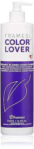 FRAMESI Color Lover Dynamic Blonde Sulfate Free Purple Conditioner for Color Treated Hair, 16.9 fl oz
