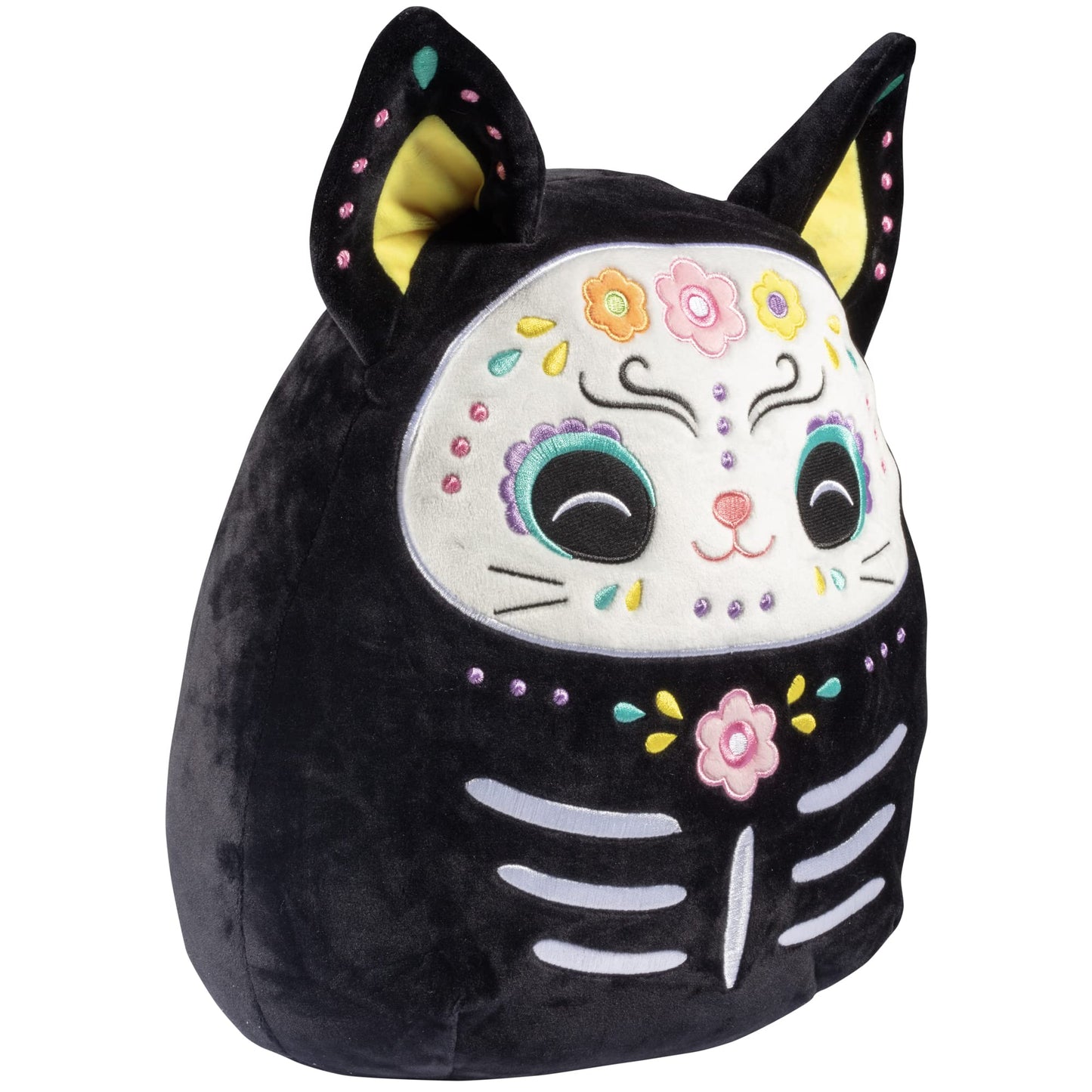 Squishmallows 12-Inch Zelina The Day of The Dead Cat - Soft Plush Black Kitty with Sugar Skull Design - Collectible Stuffed Animal Pillow - Halloween…