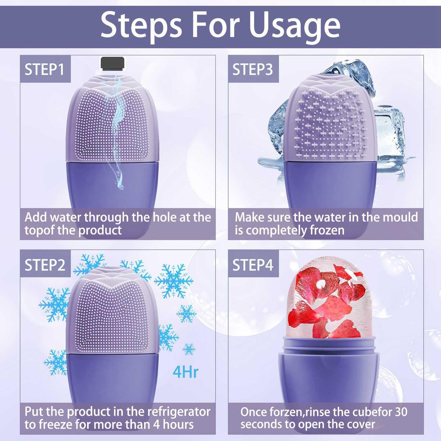 XHJRI Ice Face Roller Massager,Ice Cube Roller for Face, Eyes and Neck Naturally Conditioning and Skin Care,De-Puff Eye Bags,Reduce Migraine Beauty and Personal Care XHJRI
