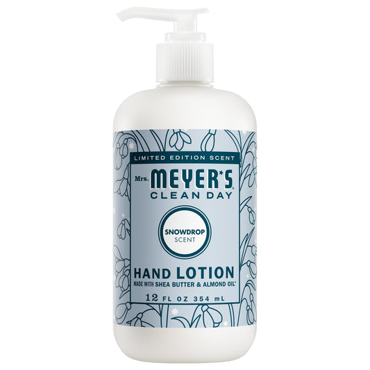 MRS. MEYER'S CLEAN DAY Hand Lotion, Snowdrop Scent, 12 Ounce Bottle