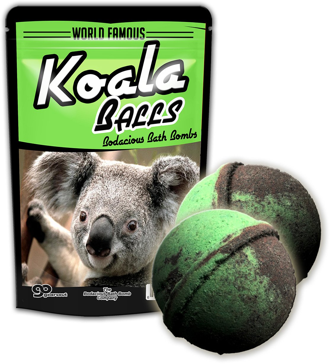 The Bodacious Bath Co. Koala Balls Bath Bombs - Eucalyptus Scented, 2 Count, Relaxing & Rejuvenating, Fun Gifts for All Ages