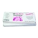 Depileve Facial Wax Strips - Hair Removal Waxing Strips for Face, Eyebrow and Lip - Nonwoven - Pack of 100