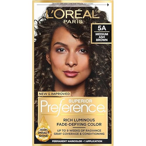 L'Oreal Paris Superior Preference Fade-Defying Color + Shine System 5A Medium Ash Brown Permanent Hair Color