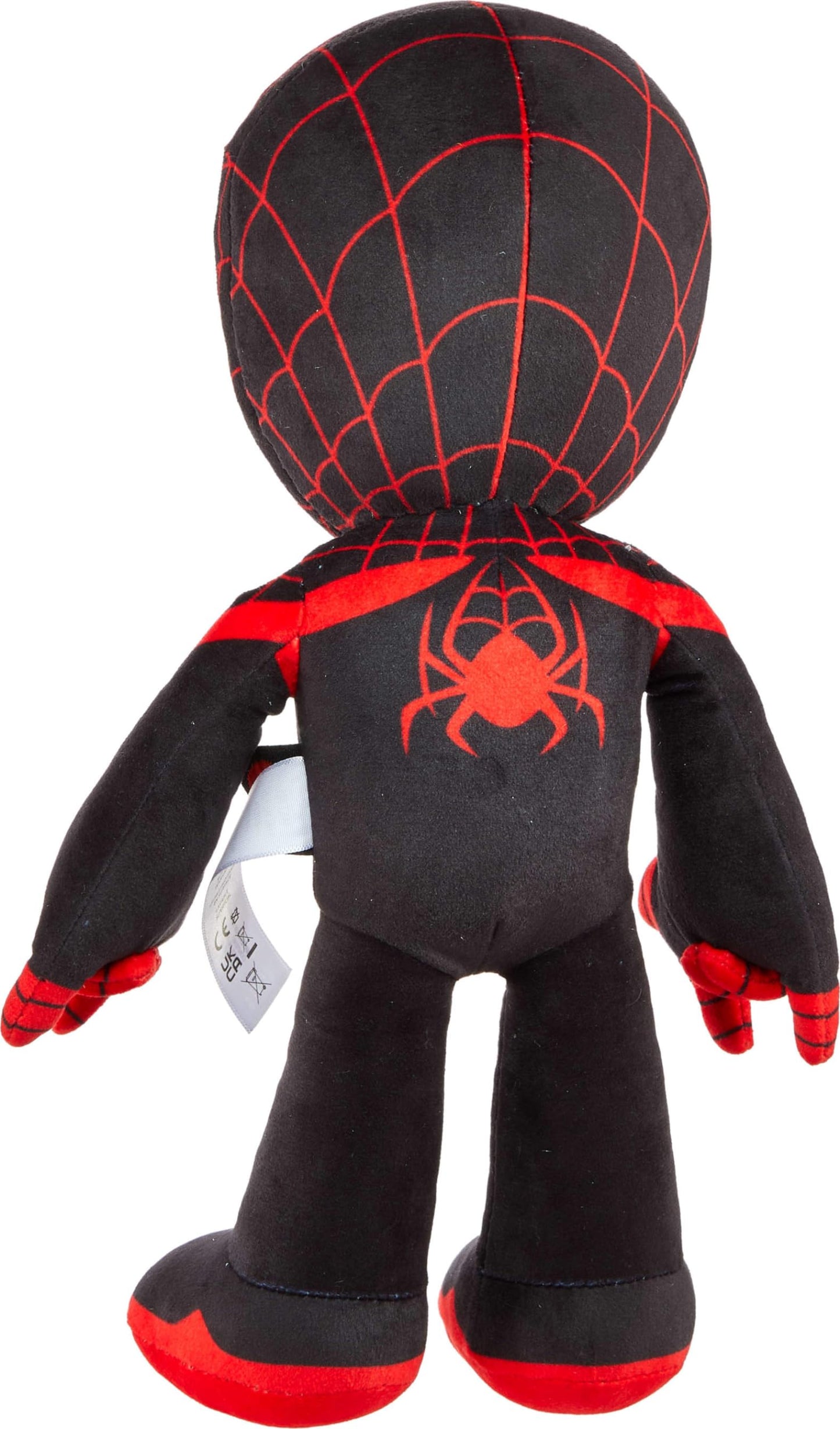 Mattel Marvel Plush Talkers Soft Toy, 11.75-Inch Miles Morales Figure with 10 Sounds & Phrases
