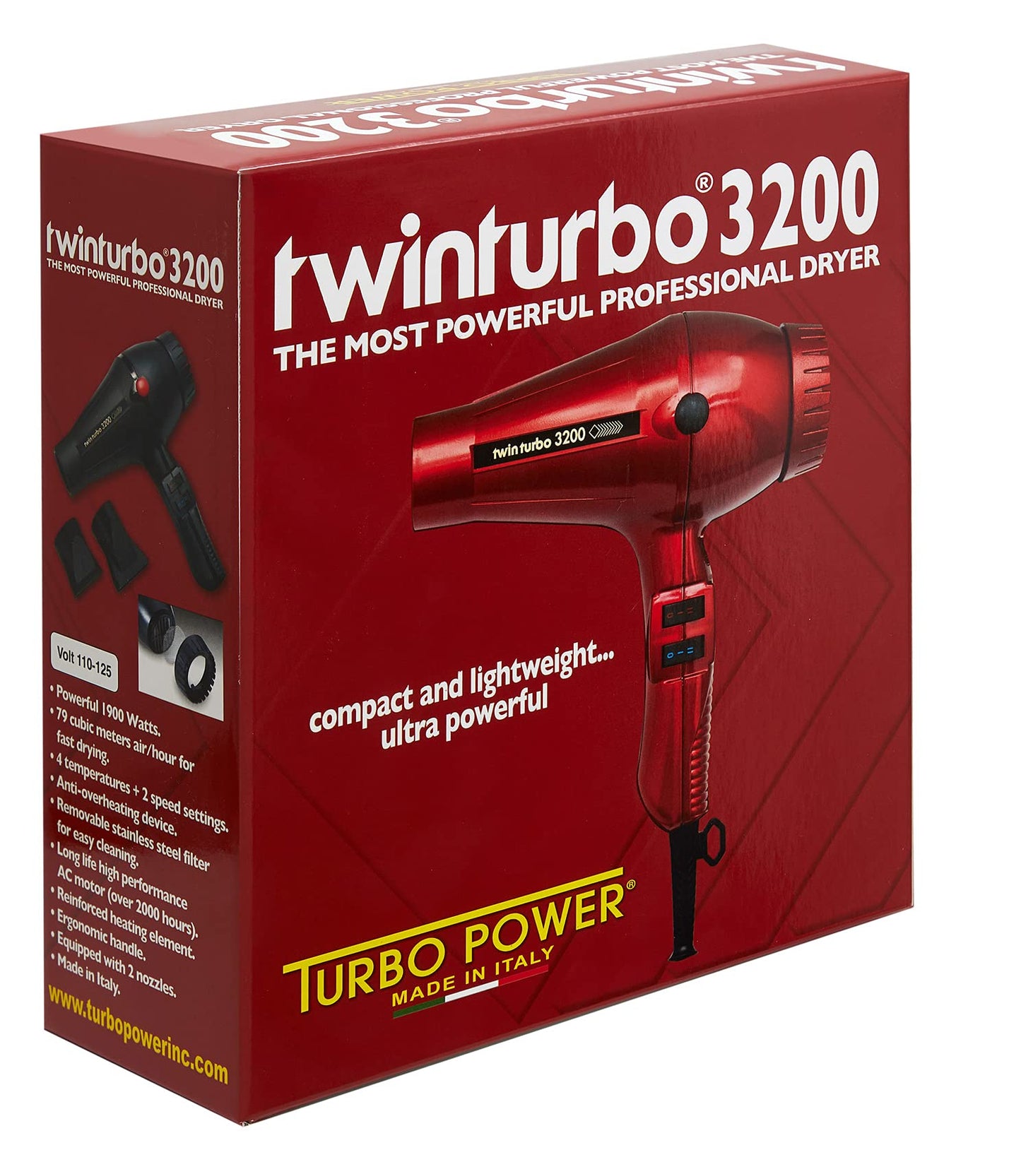 Turbo Power Twin Turbo 3200 RED [Health and Beauty],1 Count (Pack of 1)