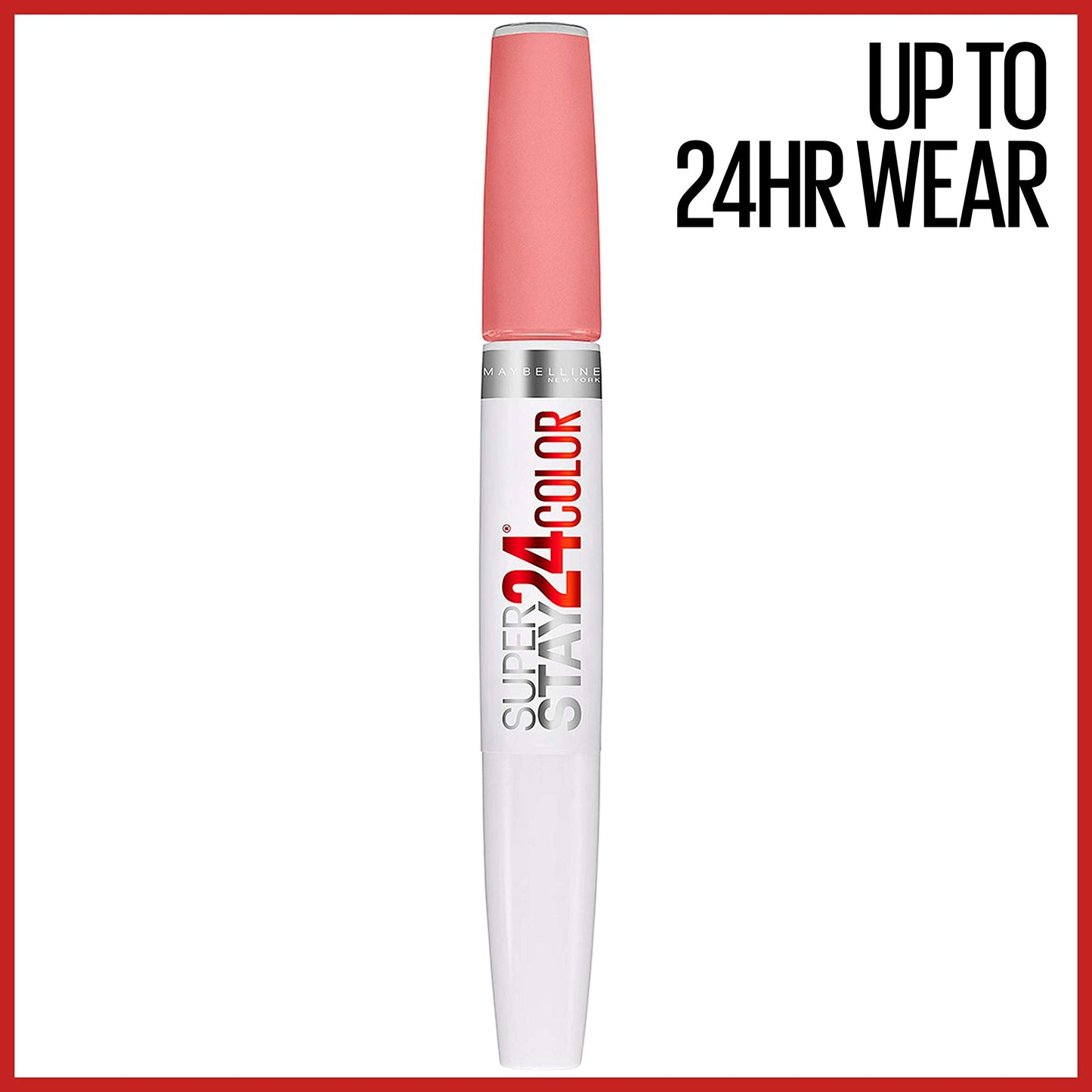 Maybelline Super Stay 24, 2-Step Liquid Lipstick Makeup, Long Lasting Highly Pigmented Color with Moisturizing Balm, All Night Apricot, Nude Orange, 1